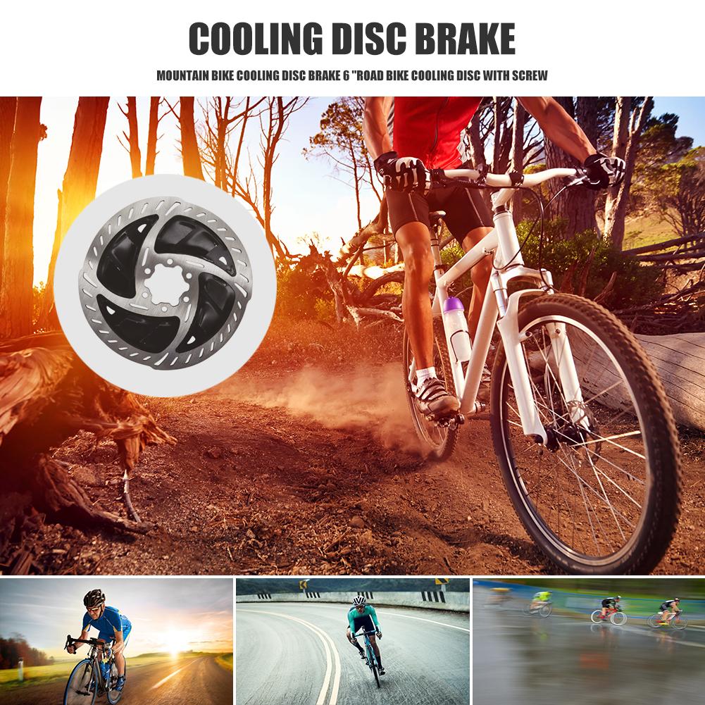 Bike Radiator Fin Rotors Road MTB Mountain Steel Bike Cooling Fins Disc Brake Rotors 6 Inches 160mm with Bolts