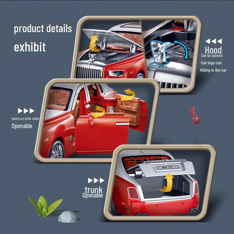 Игрушечная машинка Rolls-Royce Infirmed для детей со звуком, светом и открывающимися дверями