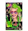 80s Neon Disco Earrings Necklace Set