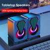 Colorful Light Effect Rgb Speaker Computer Audio Multimedia Usb Heavy Bass Cannon Desktop Game Quality Sound Plastic Body