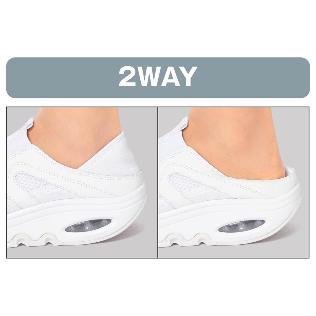 Anfamie Спортивные медицинские туфли Step Air с высокоэластичной стелькой, подошвой-лодочкой, поддержкой пятки, подходят для работы медсестрой и в сфере ухода, Размеры 23,5-24,0 см, 2E, Темно-синий