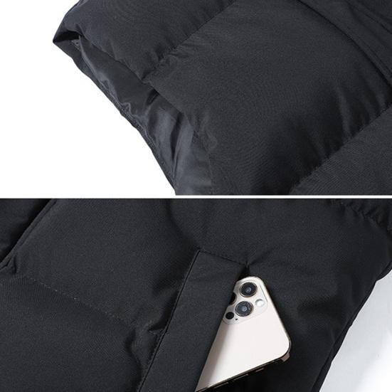 Мужской хлопковый жилет с воротником-стойкой, без рукавов, теплый эластичный подол, ветрозащитный жилет, однотонный, на молнии, с пуговицами, планкой, утолщенный жилет, пальто с карманами