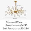Nordisk G4 LED Lysekrone Belysning Moderne Gren Pendellampe Stue Gull / Svart Kunstdekor Innendørs Belysning(pære IKKE inkludert)