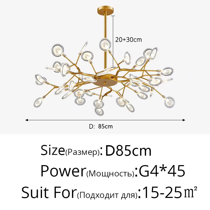 Nordisk G4 LED Lysekrone Belysning Moderne Gren Pendellampe Stue Gull / Svart Kunstdekor Innendørs Belysning(pære IKKE inkludert)