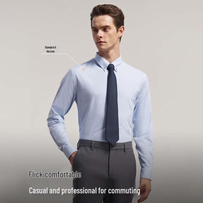 YOUNGOR Мужская рубашка business casual приталенного кроя