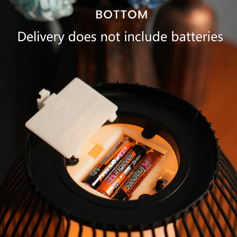 Светодиодная имитация свечи в скандинавском стиле, чрезвычайно простая декорация из кованого железа, ночник, креативные домашние поделки для кафе и ресторанов