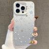 Серебристый чехол для телефона 'Синие Звезды' для iPhone 13/14 Pro/15 Pro Max/16 Pro/17