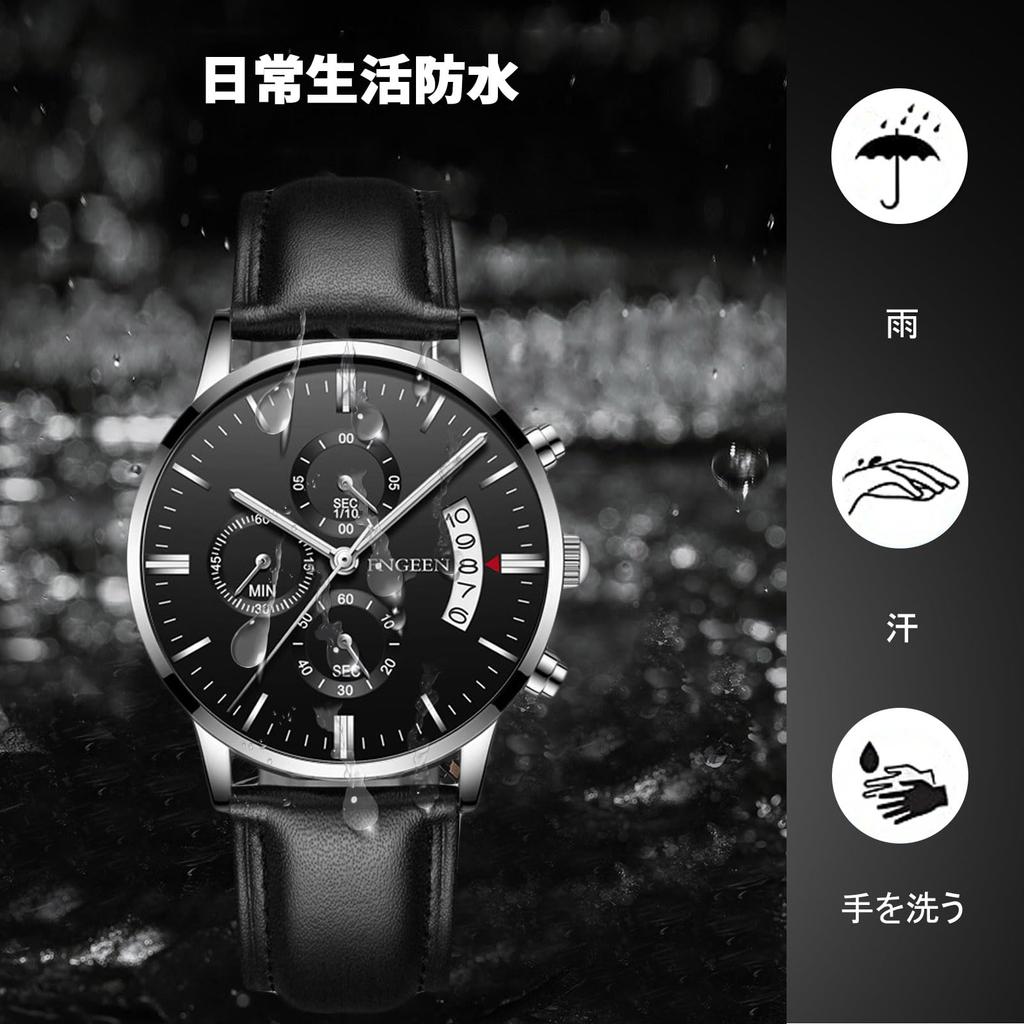 Мужские кварцевые часы RORIOS с отображением даты, люминесцентным дисплеем, легкие, многофункциональные, водонепроницаемые, идеально подходят для работы или поездок на работу, стильные,