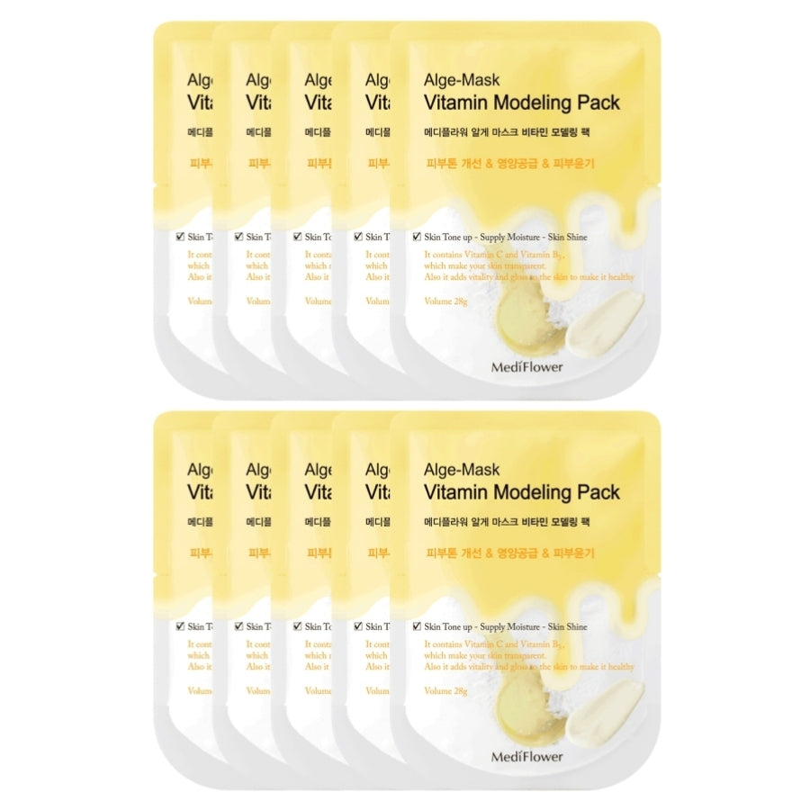 Medi Flower Alge-Mask Vitamin Modeling Pack 28g*5Pcs/10Pcs