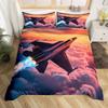 War Themed Air Force Fighter Jets 3D Printed Bedding Set Cozy Duvet Cover King Queen Twin Size Birthday Gift Boy Kid Room Decor