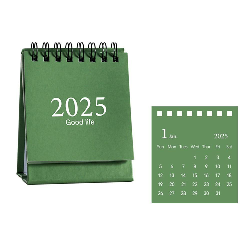 Простой настольный календарь 2025 года 2024.7-2025.12 Расписание управления временем Настольный бумажный календарь