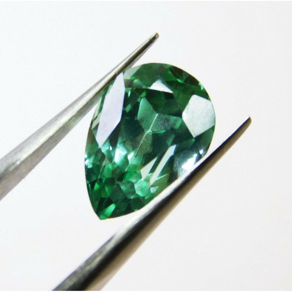 Natural Bluish Green Grandidierite Loose Gemstone 10.28 ct Pear Shpae for Jewelry Making and Crafts
