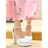 Shoetopia Подарок для девочек Белый сандаль на каблуке - 3 UK (Девочки-Подарок-Белый)-EU36