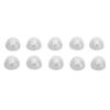 10pcs Sound Amplifier Closed Domes Single Layer Double Hole Silicone Replacement Ear Plug Tips