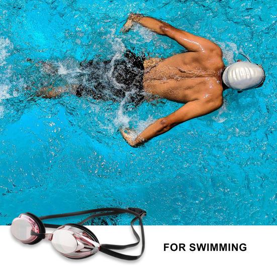 Очки для плавания с защитой от запотевания, прозрачные, с широким обзором, защитой от УФ-лучей, регулируемым ремешком