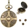 Mini DND Dice Set Steampunk Gear Pocket Watch Dice Set Metal D&D Dice Role Playing Board Games Accessories for Tabletop Adventures