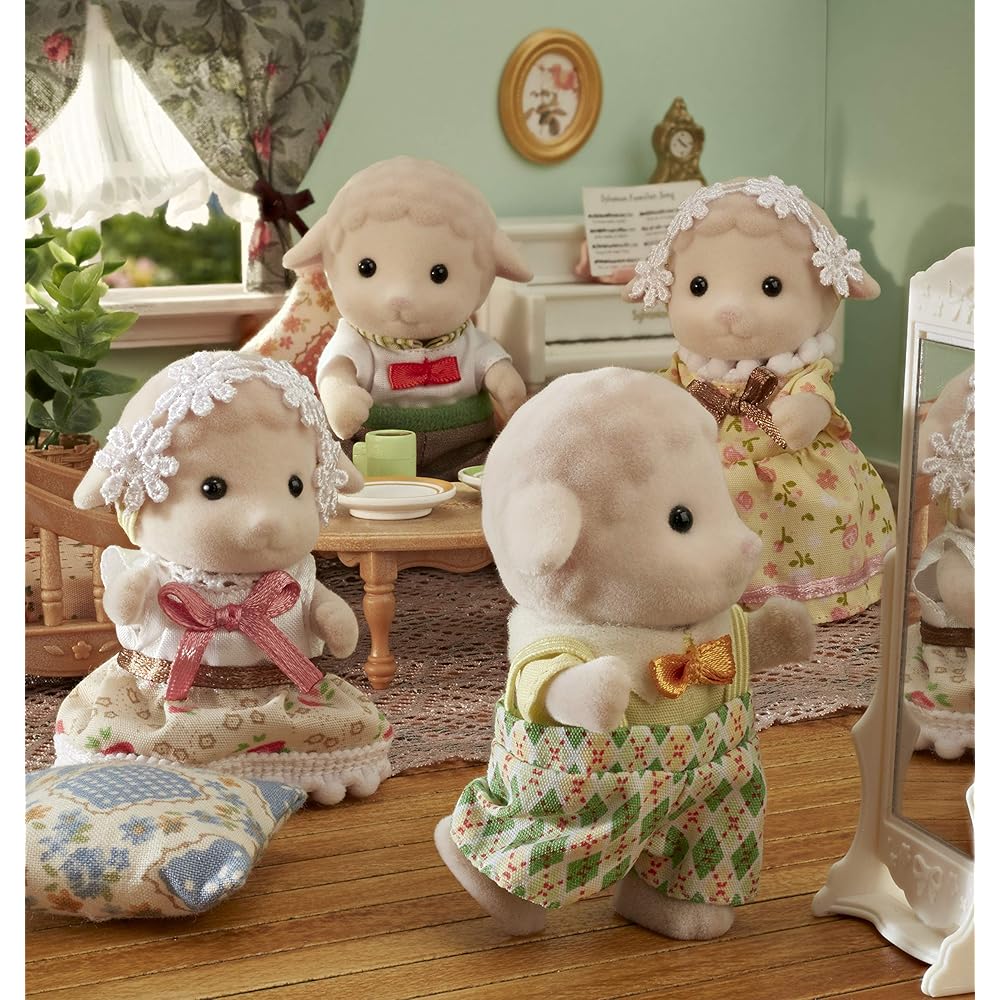 Sylvanian Families Sheep Family Doll Set 3+ Years Old Toy for Dollhouse EPOCH