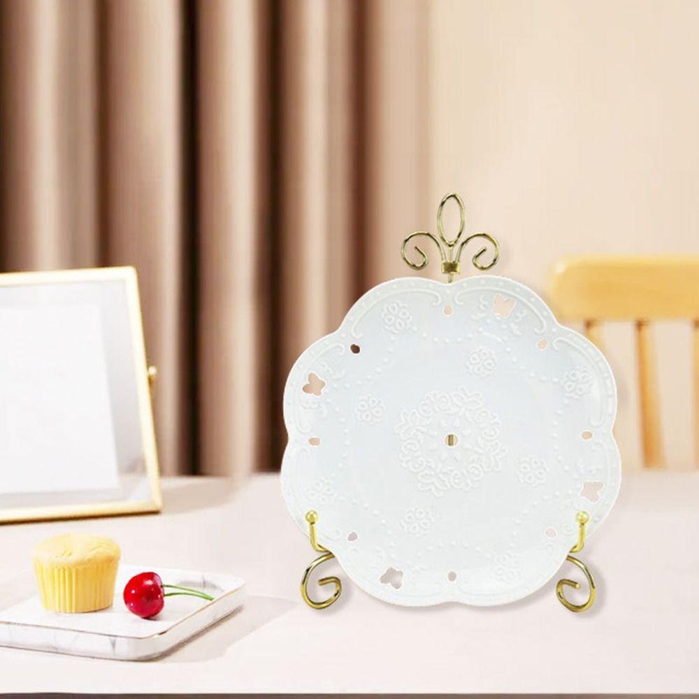 Foldable Plate Stands Iron Photo Pedestal Durable Book Holder  Bowl Picture Frame