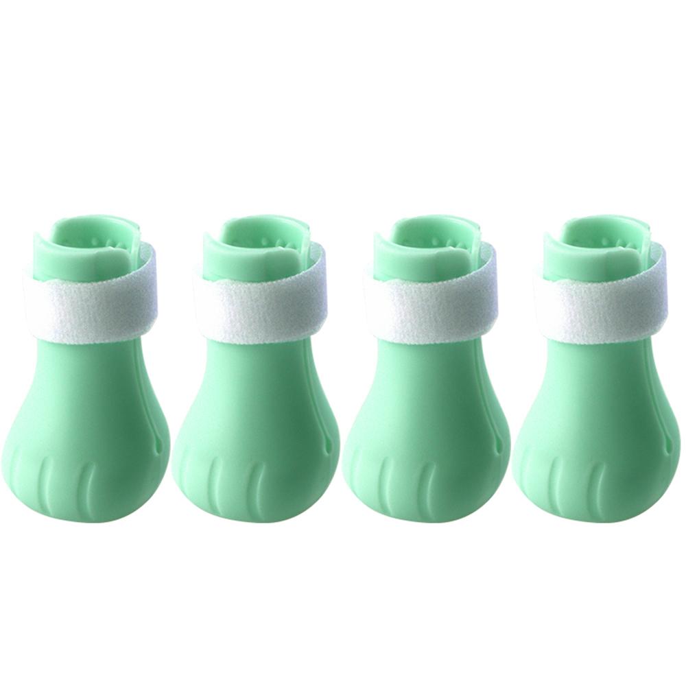 4pcs Anti-scratch Cats Foot Shoes Boots Silicone Pet Grooming Scratching Restraint Booties Kittens Cats Claws Cover Protector