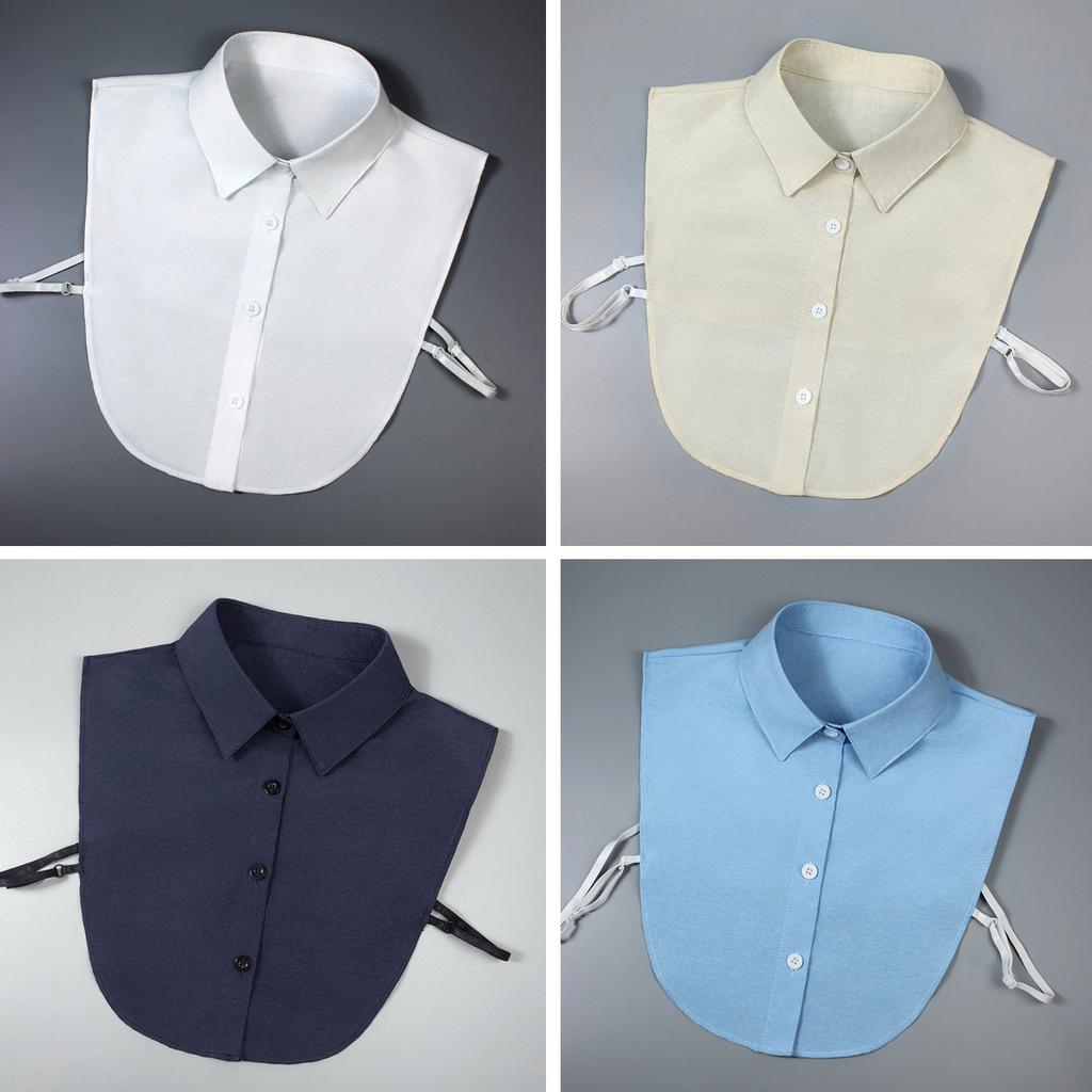 One Blend False Collar Made of Oxford Fabric, Comfortable and Breathable, Practical, Versatile for Ladies, Available In M