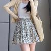 1PC Beach Short Skirt Polyester Skirts A-line Skirt Floral Printed Elastic Waist Breathable Elegant