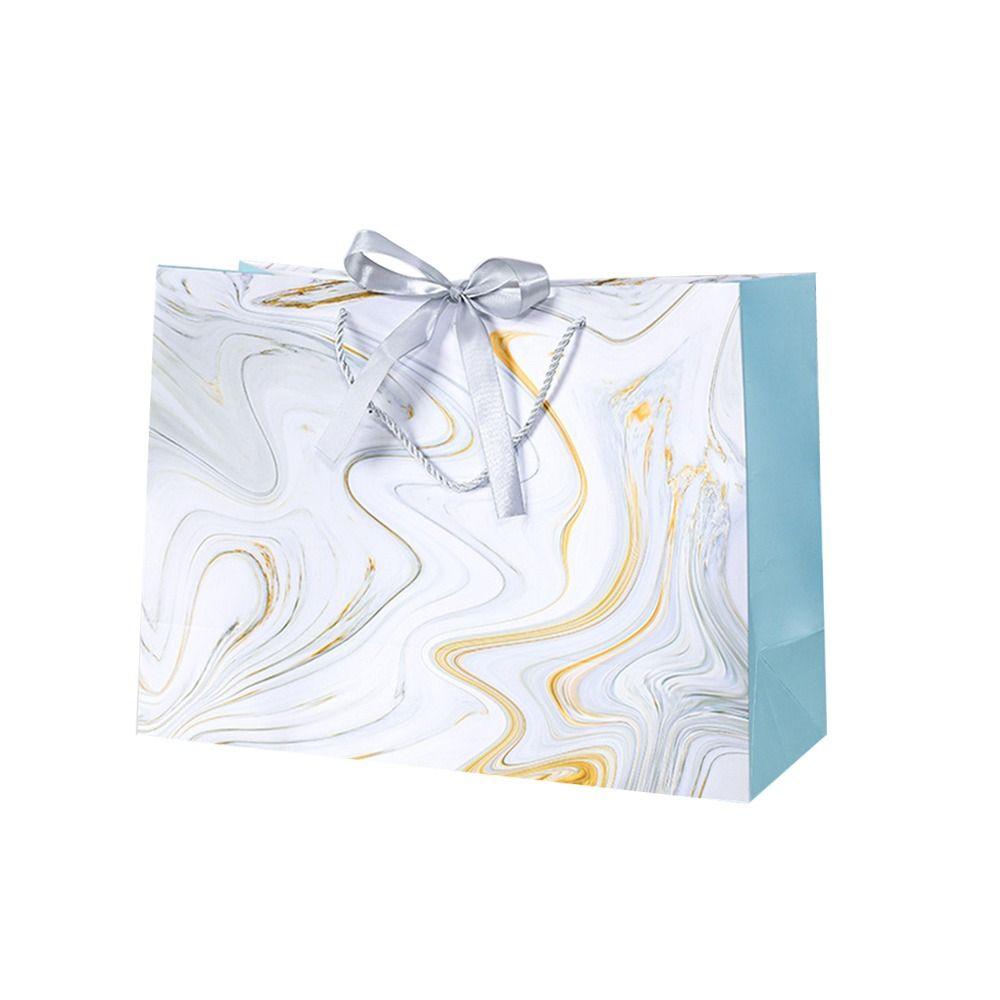 Мраморная печать Мраморный узор Бумажный пакет Многоразмерная сумка для покупок Креативная упаковка Сумка для покупок