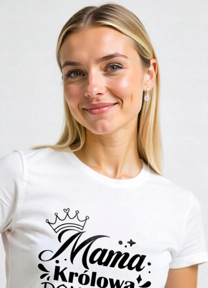 Prezent Na Dzień Mamy Urodziny Mama Królowa Chaosu Taliowana Bawełna