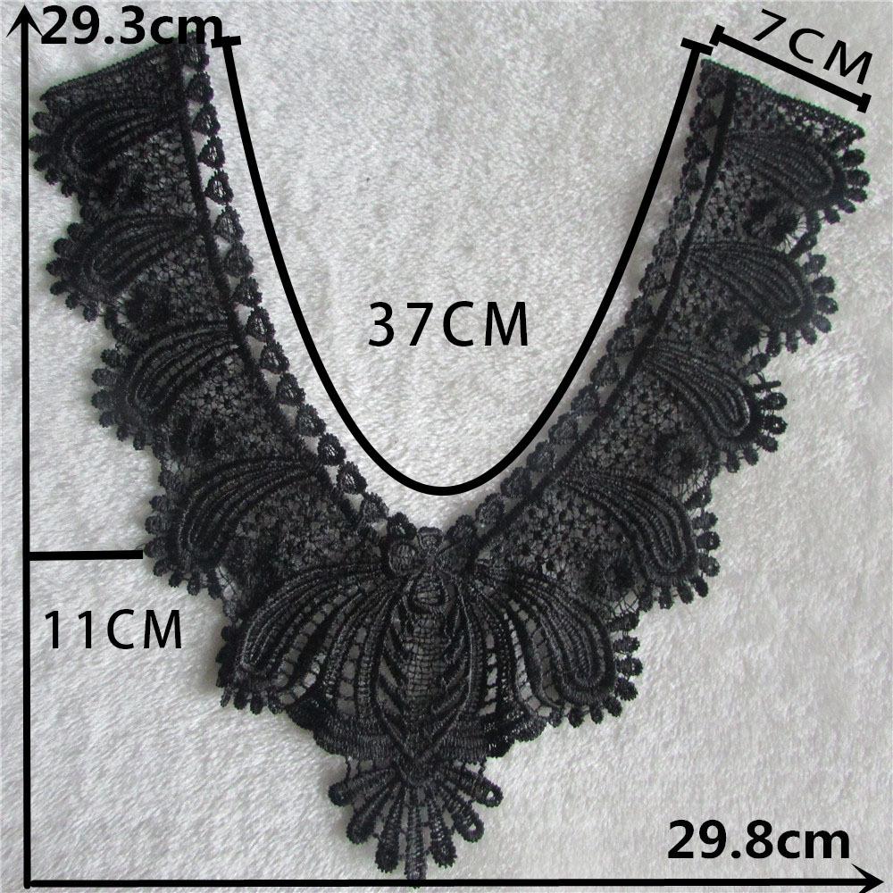 Clothing Lace Collar Dly Decorative Embroidery Sewing Black Accessories