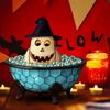 Halloween Ghost Bubble Bath Lamp Spooky Reading Book Cartoon Ghost Decorative Lamp Home Office Desktop Decoration