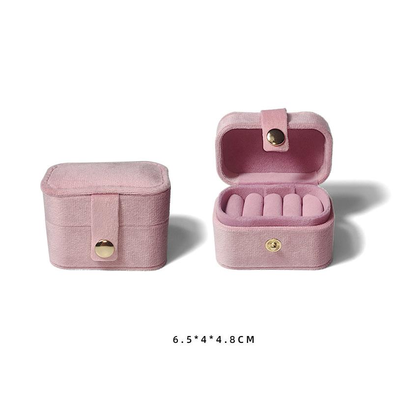 Мини-бархатная шкатулка-органайзер для ювелирных изделий для женщин, переносная дорожная коробка для хранения сережек и колец, витрина для ювелирных изделий