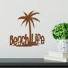Beach Life Palm Tree Metal Wall Art Home Decor Tropical Metal Palm Tree Wall Decor Beach Theme Beach Theme Decor Cutout Art