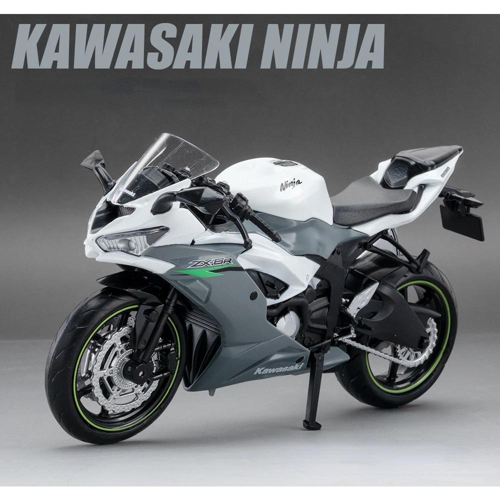 1/12 Kawasaki NIJIA ZX6R мотоцикл игрушечная модель легкосплавного автомобиля переднее колесо левое правое рулевое колесо подвеска транспортное средство детский подарок