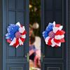 American Independence Day Wreath Home Festival Decor Mall Window Ornament Natural Dried Gypsophila