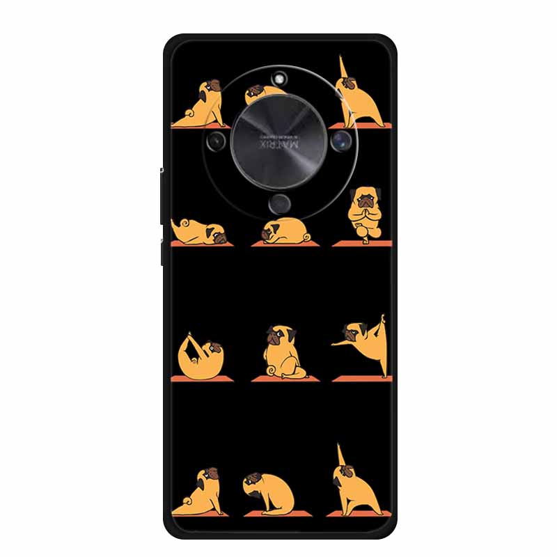 Coque For Honor X70 5G Case Cartoon Cat Funda Black Silicone Soft Back Cover For Honor X70 2025 Phone Case Cover X 70 HonorX70
