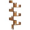 6-Tier irregular corner shelf, storage and display racks for living room, bedroom, hallway, entryway, and bathroom, 45x45x147cm