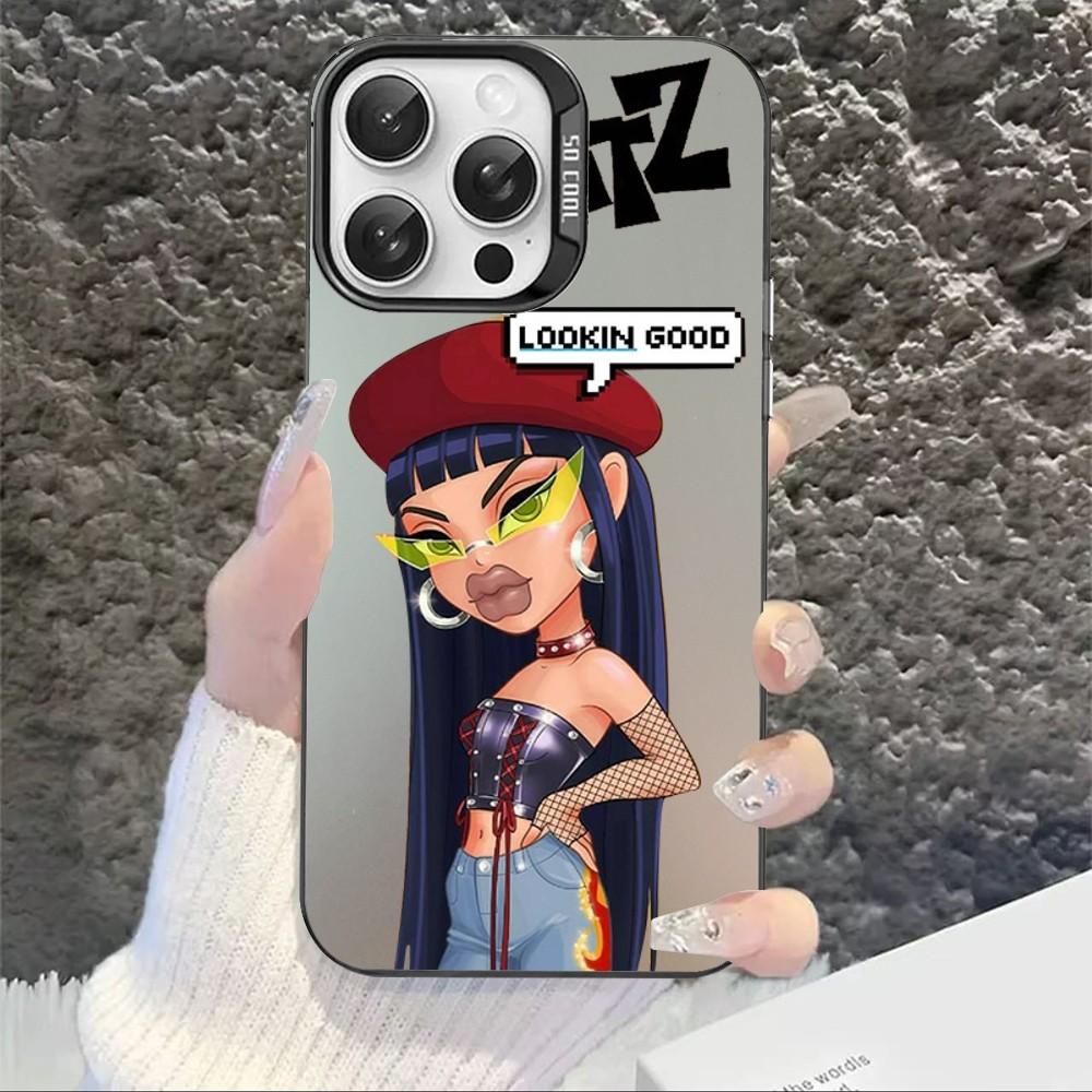 Милый Чехол для Телефона Bratz с Куклой для iPhone 16 15 14 13 12 11 Pro Max X XR XSMAX 8 7 Plus Матовый Ударопрочный Задний Чехол