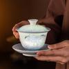 Jingdezhen tea set hand-painted colorful exquisite ceramic underglaze color Kung Fu tea set cover bowl teapot teacup gift
