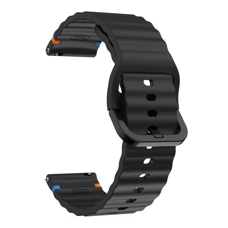 Силиконовый ремешок 22 мм 20 мм для Samsung Galaxy Watch 7 6 5 4 44 мм 40 мм 6 Classic Active 2 Спортивный браслет для Huawei GT Watch Band
