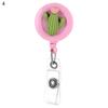 Practical Flower Fruit Doctor Nurse Clip Retractable Keychain ID Card Badge Holder Badge Reel Clip