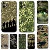 Camouflage Military Phone Case for Iphone 14 5s 2020se 6 6s 7 8 Plus X 10 XR XS 11 12 13 Mini Pro MAX Black Tpu Back Cover