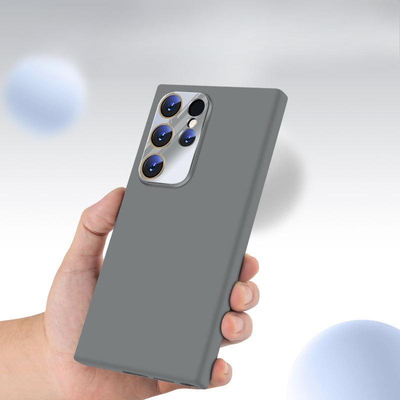 Подходит для Samsung S25 Ultra Чехол для мобильного телефона с ощущением кожи S24 Кристальная пленка для объектива A16 Жидкий S23 Силиконовый мягкий чехол A55