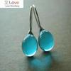 Nine Colors Water Drop Earrings With Faux And Semi Precious Stones Women Fashion Hook Gold And Silver Silver Earrings