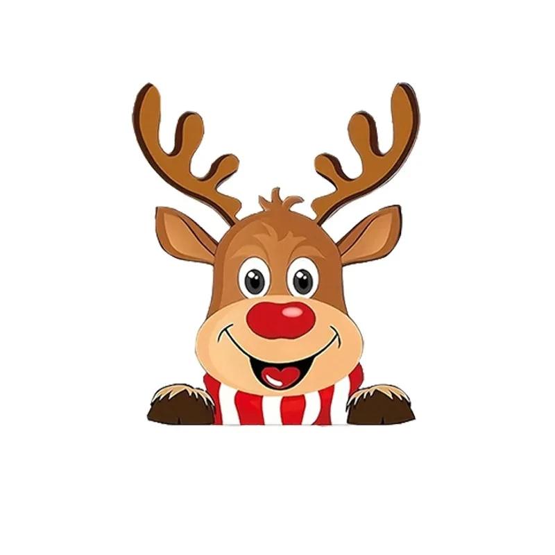 LYKX Рождественские наклейки на автомобиль Санта Клаус Олень Водонепроницаемые Авто Заднее Стекло Окно Кузов Виниловые Наклейки Украшение Аксессуары