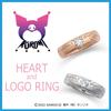 Kuromi Heart Logo Ring Gold [J Plus] (Pink No. 11)