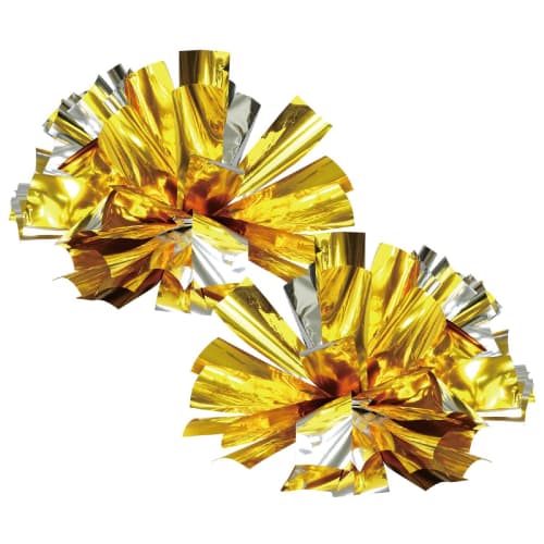 ARTEC Easy Cheer Pompoms, Gold and Silver, 14603, Perfect for Sports Days, Dance, Cheerleading, Cheerleading, Sparkling, Cheerleading, Plays, and Reci