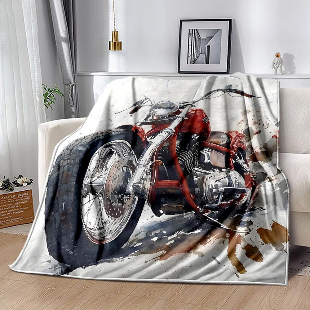 Motocross Adventure Sport Flannel Blanket - Soft and Suitable for Sofas, Beds, Offices, Travel, All Seasons, and The Best Gift for The Holidays.
