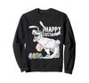 Happy Eastrawr T Rex Dinosaur Easter Bunny Egg Costume Kids Sweatshirt