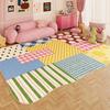 Dopamine Color Living Room Decoration Large Carpet Fluffy Soft Rug Modern Style Rugs for Bedroom Thicken Plush Lounge Floor Mat
