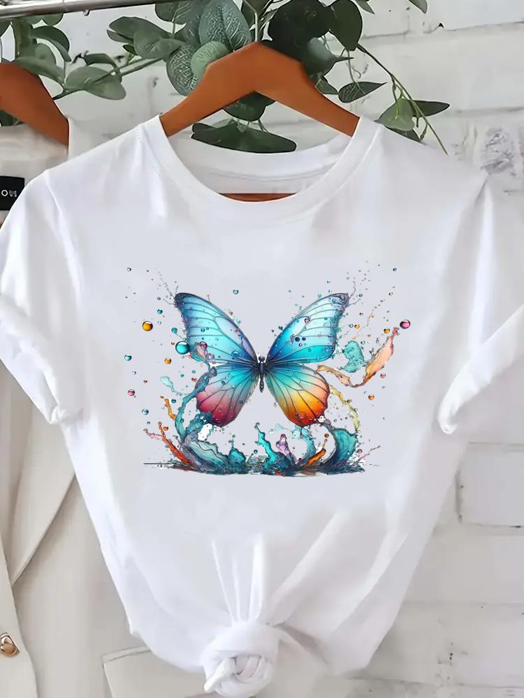 (Азиатский размер) Женская футболка с принтом, повседневная, с коротким рукавом, одежда, сладкая любовь, тренд 90-х, рубашка, модная, женская, графические футболки