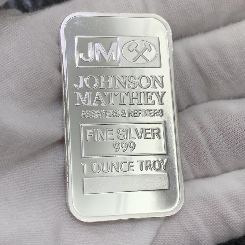Коллекция прямоугольных монет с серебряным покрытием 'Cross Commemorative JM'